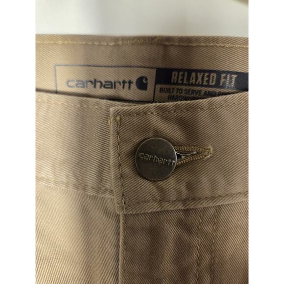 New Carhartt Relaxed Fit Twill Utility Work Pants 34x32 Mens Model BNO324-M - Picture 9 of 9